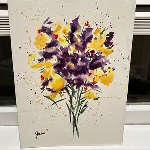 January Floral Bouquet - 12”x16” - Original David June